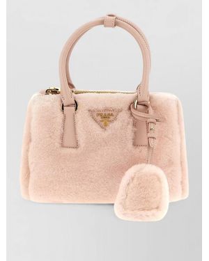 Prada Galleria Mini Shoulder Bag Leather Straps - Pink