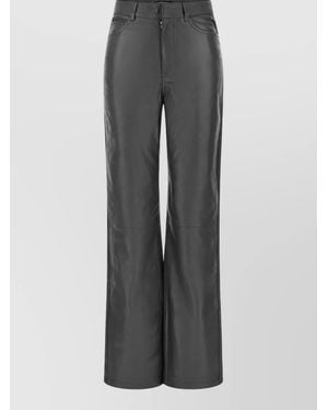 ROTATE BIRGER CHRISTENSEN Leather Trousers - Grey