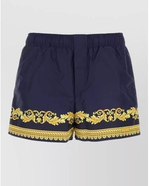 Versace Polyester Swim Shorts - Blue