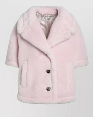 Max Mara Silk-Blend Coat - Pink