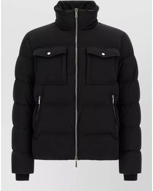 Moorer Alarick Hooded Bomber Jacket Acqua Series - Black