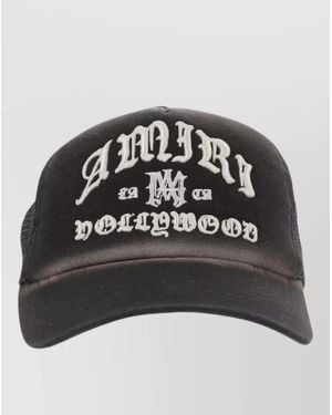 Amiri Hollywood Logo Trucker Baseball Cap Mesh - Black