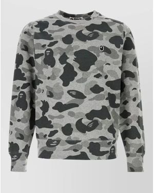A Bathing Ape Printed Cotton T-Shirt - Grey