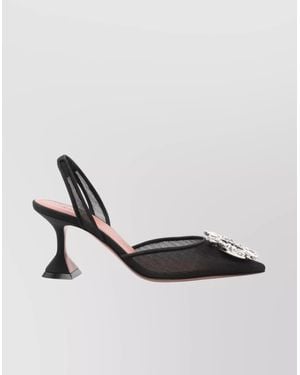 AMINA MUADDI Mesh Slingback Court Shoes - Black