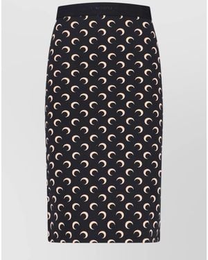 Marine Serre Midi Skirt - Black