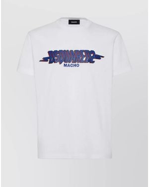DSquared² Cotton Logo Print Short-Sleeve T-Shirt - White
