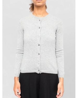 LA ROSE Cashmere Cardigan - White