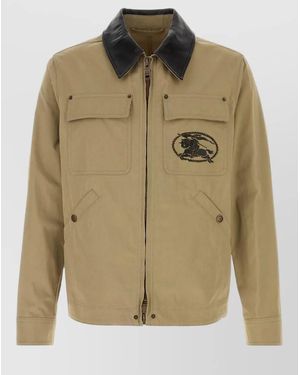 Burberry Cotton Single Breasted Coat - Green