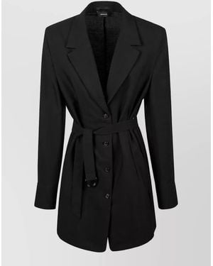 Wardrobe NYC Light Tailored Shirt Dress - Black
