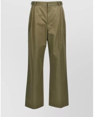 Loewe Cotton Wide-Leg Trousers - Green