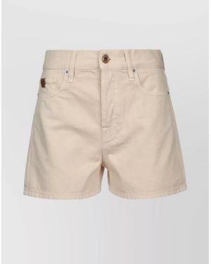 Jacob Cohen Regular Shorts With Belt Loops And Pockets - Natural