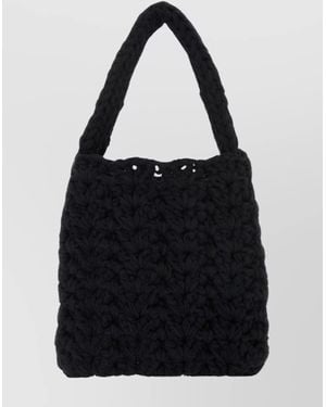 Marco Rambaldi Cotton Blend Knit Tote Bag - Black