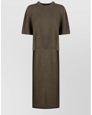 Sa Su Phi Cropped Midi Dress - Green