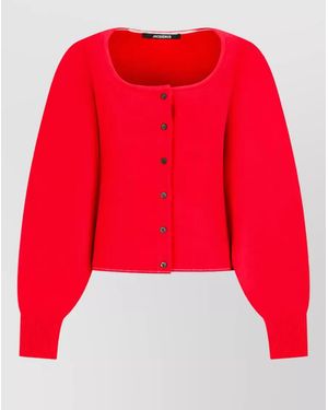 Jacquemus Cashmere Wool Cardigan - Red