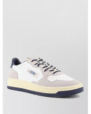 Autry Leather And Suede Low-Top Trainers - White