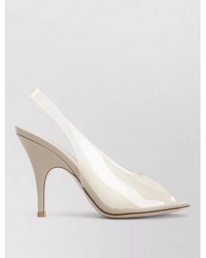 Gianvito Rossi Leather Slingback Mules - White