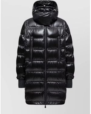 Moncler Down Hooded Long Coat - Black