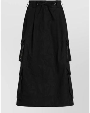 Dolce & Gabbana Cotton Drawstring Cargo Mini Skirt - Black