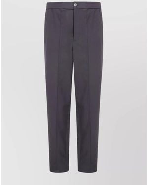 Emporio Armani Chino Pants With Pleated Front And Straight Leg - Blue