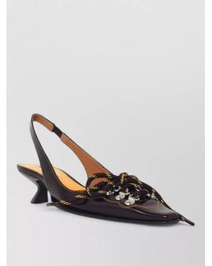 Marni Leather Slingback Mules - Multicolour