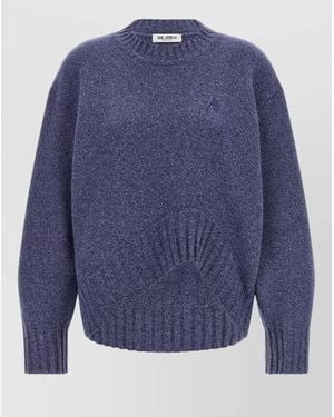 The Attico Sweater Crew Neck Long Sleeves Asymmetric Hem - Blue