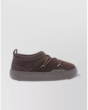 Moon Boot Suede Leather Slip-On Trainers - Brown