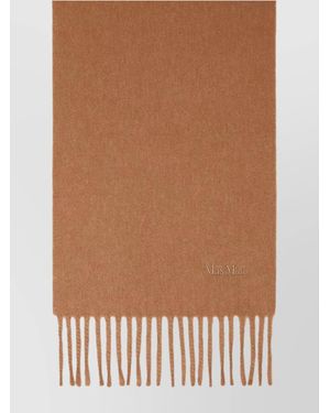 Max Mara Wool Fringed Scarf - Brown