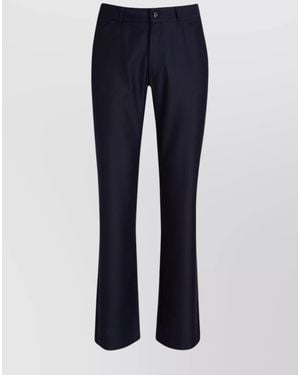 Etro Wool Pinstripe Flared Trousers - Blue