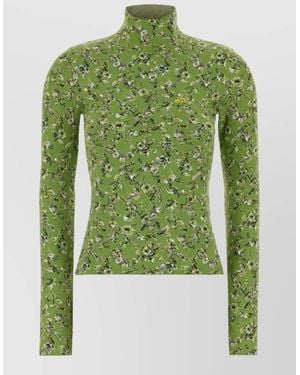 Loewe Embroidered Viscose-Blend Sweater - Green
