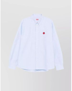 KENZO Collared Buttoned Long Sleeve Shirt - White