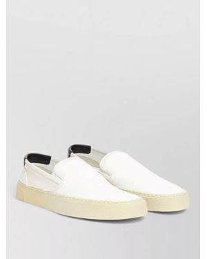 Saint Laurent Cotton Slip-On Sneakers - Natural