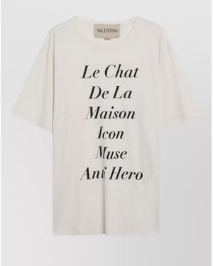 Valentino Le Chat De La Maison Muse T-Shirt - White