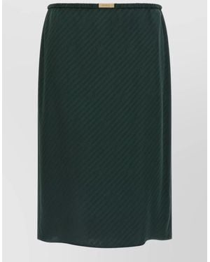 Gucci Silk Straight Skirt - Green
