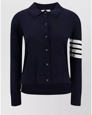 Thom Browne Cotton Long-Sleeve Button-Down Shirt - Blue