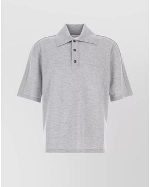Bottega Veneta Wool Polo Shirt - Grey