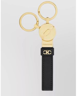 Ferragamo Leather Key Holder - White