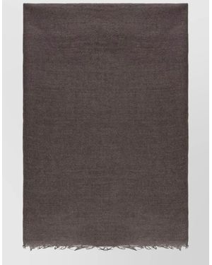 Rick Owens Silk Wool Cashmere Scarf - Brown