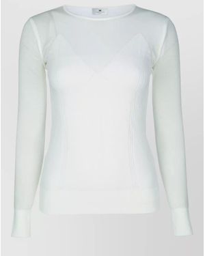 Elisabetta Franchi Fine-Knit Top - White