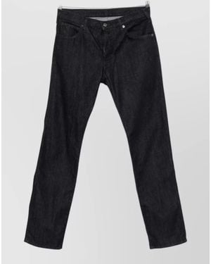 Emporio Armani Denim Straight-Leg Jeans - Black