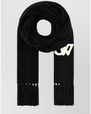 Off-White c/o Virgil Abloh Virgin Wool Scarf - Black
