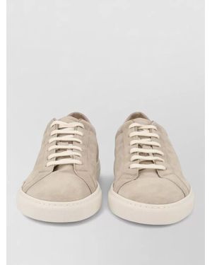 Common Projects Achilles Lace Up Suede Low Top Sneakers - Natural