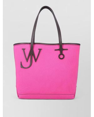 JW Anderson Anchor Tote Small Canvas Tote Bag - Pink