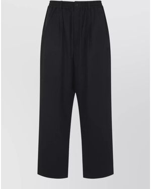 Y-3 Ref Wool Track Pants Wide Leg - Blue