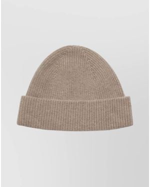 ZEGNA Ribbed Cashmere Beanie - Natural