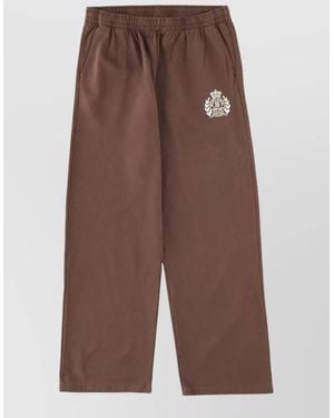 Sporty & Rich Wide-Leg Track Trousers - Brown