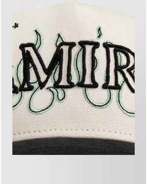 Amiri Cotton Flame Print Baseball Cap - Black