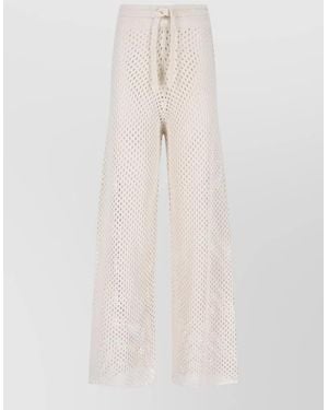 Golden Goose Straight Wide-Leg Trousers - White