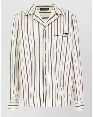 Dolce & Gabbana Cotton Blend Shirt Long Sleeves Stripes - Multicolour