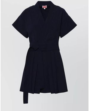 KENZO Wool Mini Dress - Blue