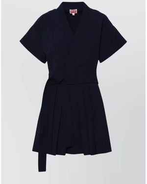 KENZO Wool Mini Dress - Blue